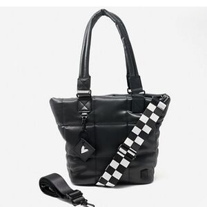 IHKWIP Checkmate Quilted Tote W/ 2 Crossbody Straps